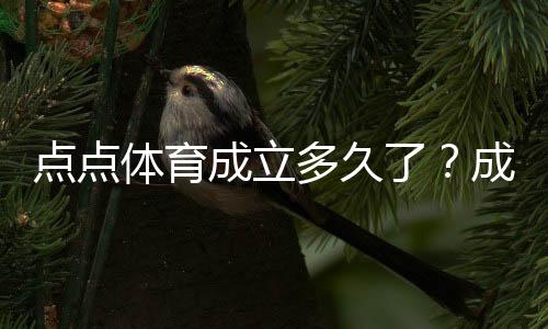 点点体育成立多久了?成立时间、发展历程与最新动态一文看懂