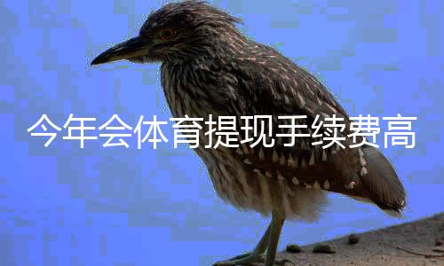 今年会体育提现手续费高吗?最新费率解析与省钱攻略