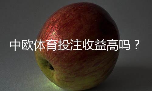 中欧体育投注收益高吗?真实收益数据、风险分析与评估方法
