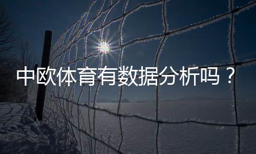 中欧体育有数据分析吗？一文看懂功能、来源与实战用法