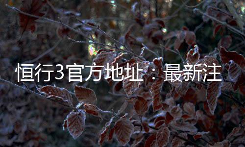 恒行3官方地址:最新注册入口与游戏体验全攻略