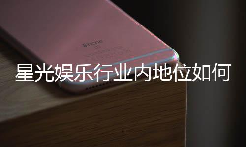 星光娱乐行业内地位如何?揭秘其市场影响力与玩家口碑