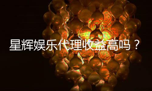 星辉娱乐代理收益高吗?资深玩家揭秘真实收入与赚钱技巧