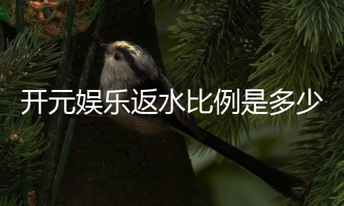 开元娱乐返水比例是多少?揭秘高返水福利与实战技巧