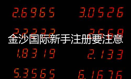 金沙国际新手注册要注意什么？5大关键事项助你顺利开局