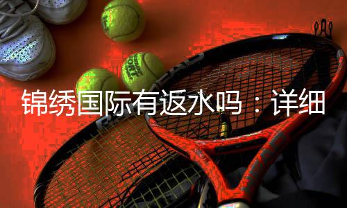 锦绣国际有返水吗:详细了解返水机制