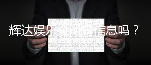 辉达娱乐会泄露信息吗?深度解析其安全性与隐私保护措施