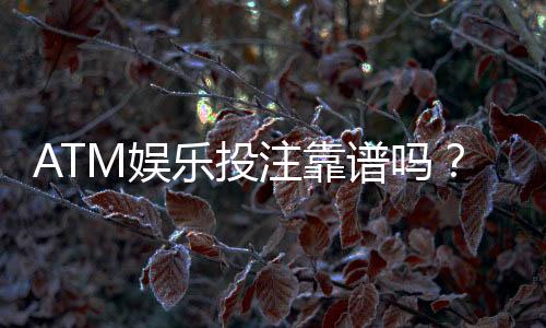 ATM娱乐投注靠谱吗？资深玩家揭秘平台安全性与实战体验