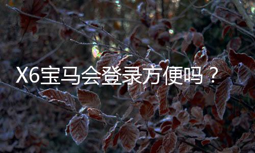 X6宝马会登录方便吗?资深玩家实测登录流程与体验分享