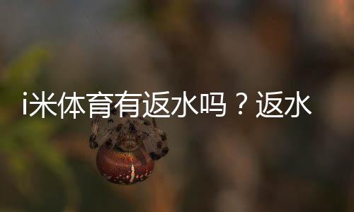 i米体育有返水吗?返水规则、比例与领取方法详解